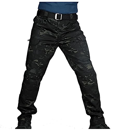 Kampfhose mit Taschen Loose Outdoor-Hose mit Multi Taschen Militär Baggy Sporthosen Hochwertige Jogginghose Camo Trekkinghose für Jungen Männer von CSHE