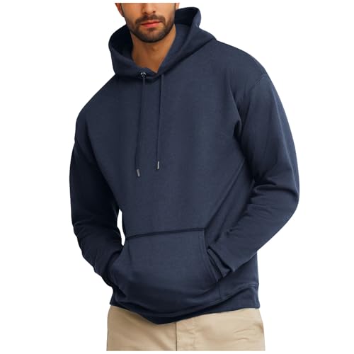 Kapuzenpullover Herren Oversize Sweatshirt Casual Pullover Hoody mit Kapuze Männer Einfarbig Kapuzenpulli Longsleeve Hoodie Regular Fit Hooded Y2k Strickpulli Sport Oberteil von CSHE