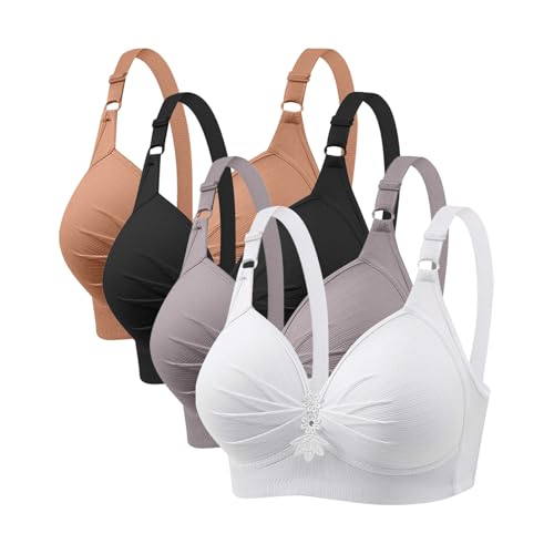 Sport BH Damen ohne Bügel Sexy Damen-BHS Klassische Bustier Soft Bequemer Bralette Starker Halt Y2k Bra Stretch Sportbh Sale 4er Pack Sport BH Damen ohne Bügel Sexy Damen-BHS Klassische Bustier Soft Bequemer Bralette Starker Halt Y2k Bra Stretch Sportbh Sale 4er Pack von CSHE