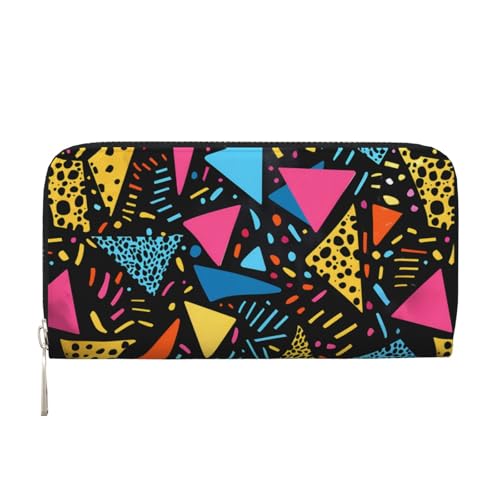 CSIVKEJ Geldscheinklammer mit Reißverschluss, PU-Leder, lang, mit Kartenfächern, Hip Hop Style 15, Einheitsgröße, Zeitgenössisch von CSIVKEJ