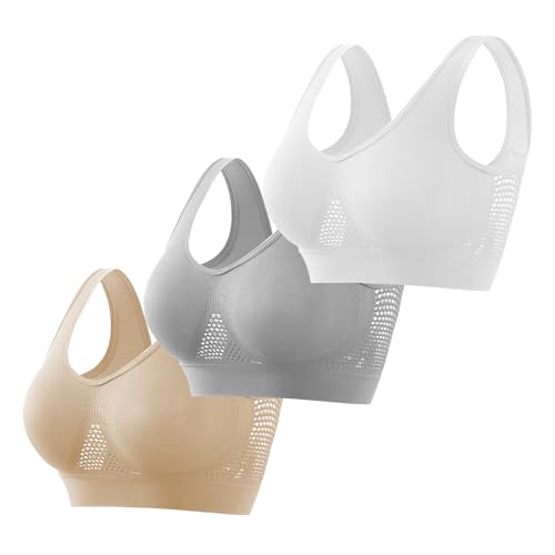 3er Pack BHS Damen mit Bügel Push Up BH Set Frauen Sexy Bustier Crop Top Sport BHS Trainings-BH mit verstellbarem für Alltag Yoga Fitness Sport Outdoor von CSKJ