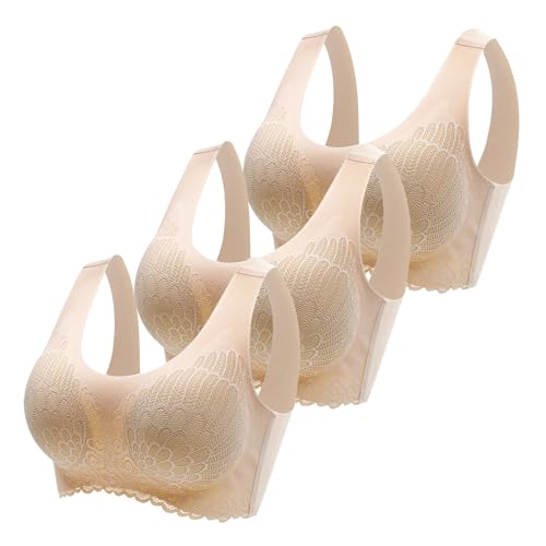 CSKJ BH Damen Sport BH Frauen Bra für Ohne Bügel Bustier Bra Mit Polstern Atmungsaktiv Bügelloser BH Push Up Bequem Bustiers BH Gepolstert von CSKJ