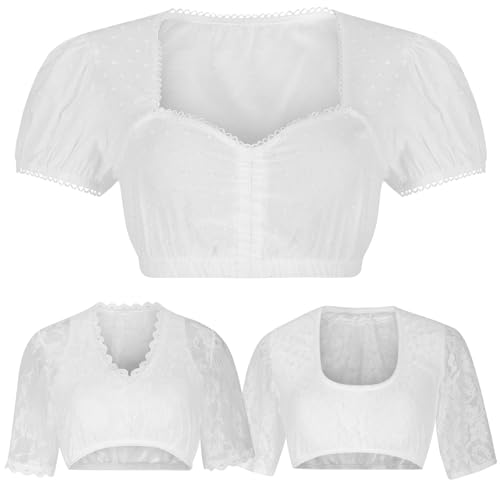 CSKJ Dirndl Bluse Damen Spitze Hochgeschlossen Dirndlbluse Kurzarm/halbarm v Ausschnitt Sexy Trachtenbluse Große Größen elegant Dirndlblusen Schwarz Weiß für Oktoberfest CSKJ Dirndl Bluse Damen Spitze Hochgeschlossen Dirndlbluse Kurzarm/halbarm v Ausschnitt Sexy Trachtenbluse Große Größen elegant Dirndlblusen Schwarz Weiß für Oktoberfest von CSKJ