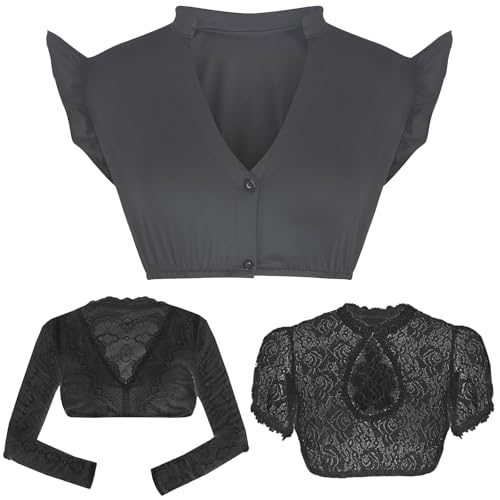 CSKJ Dirndlbluse Damen Spitze Kurzarm Trachtenbluse V Ausschnitt Elegant Oktoberfest Halbarm Spitzenbluse Dirndl Bluse Weiß Schwarz CSKJ Dirndlbluse Damen Spitze Kurzarm Trachtenbluse V Ausschnitt Elegant Oktoberfest Halbarm Spitzenbluse Dirndl Bluse Weiß Schwarz von CSKJ