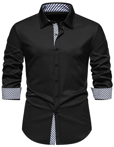 CSKJ Hemd Herren Langarm Freizeithemd Regular Fit Oxford Hemd Business Oberhemd Button Down Hemd Einfarbig CSKJ Hemd Herren Langarm Freizeithemd Regular Fit Oxford Hemd Business Oberhemd Button Down Hemd Einfarbig von CSKJ