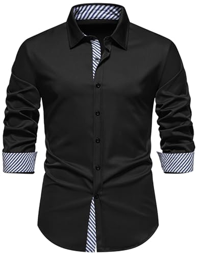 CSKJ Herren Hemd Regular Fit Langarm Herrenhemden Freizeithemd Regular Businesshemd elastiscer Musterhemd CSKJ Herren Hemd Regular Fit Langarm Herrenhemden Freizeithemd Regular Businesshemd elastiscer Musterhemd von CSKJ