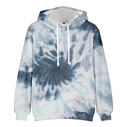 CSKJ Hoodie Herren Kapuzenpullover Oversized Batik Pulli mit Tasche Warm Tie Dye Hoody Sweatshirt mit Kapuze Casual Kapuzenpulli Pullover Hoodies Sweatjacke von CSKJ