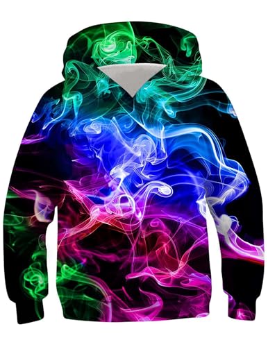 CSKJ Jungen Mädchen Hoodie 3D Unisex Kinder Kapuzenpullover Langarm Pullover Hoody Sweatshirt Mit Taschen 5-16 Jahre von CSKJ