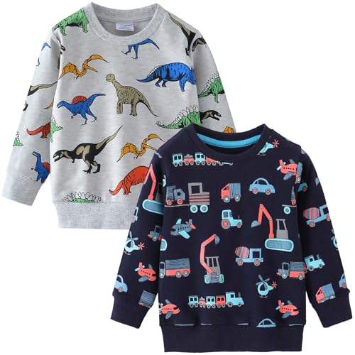 CSKJ Kinder Pullover - Jungen Sweatshirt Baumwolle Pullover Kinder Warme Langarm Shirt Activewear Tops 1-7 Jahre CSKJ Kinder Pullover - Jungen Sweatshirt Baumwolle Pullover Kinder Warme Langarm Shirt Activewear Tops 1-7 Jahre von CSKJ
