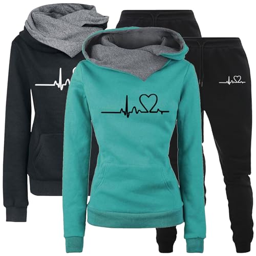CSKJ Kleidung Damen - Damen Dick Baumwolle Hausanzug Weich Freizeitanzug Warm Trainingsanzug Jogginganzug Set Tracksuits Hoodies Jogger CSKJ Kleidung Damen - Damen Dick Baumwolle Hausanzug Weich Freizeitanzug Warm Trainingsanzug Jogginganzug Set Tracksuits Hoodies Jogger von CSKJ