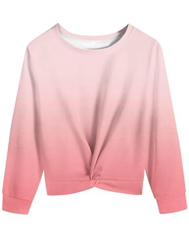 CSKJ Mädchen Sweatshirt Batik Langarm Pullover Leichtgewicht Sport Kleidung Kinder Tie Dye Langarmshirt von CSKJ