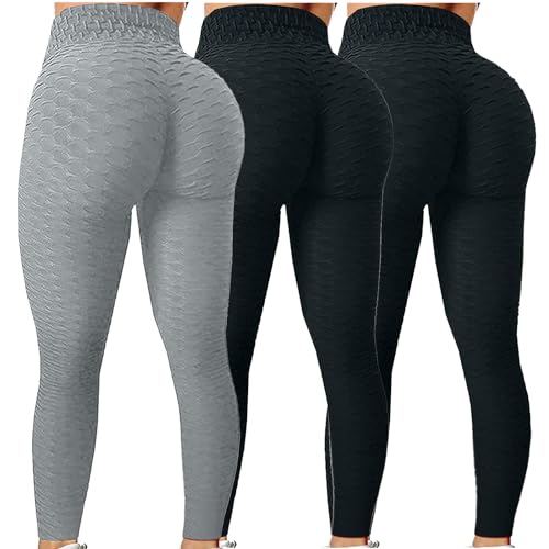 CSKJ Reitleggings Damen Leggings Damen High Waist Tik Tok Sport Leggings Push Up Boom Booty Lange Leggings mit Bauchkontrolle Slim Fitnesshose Gym Yoga Leggings für Damen Mädchen von CSKJ