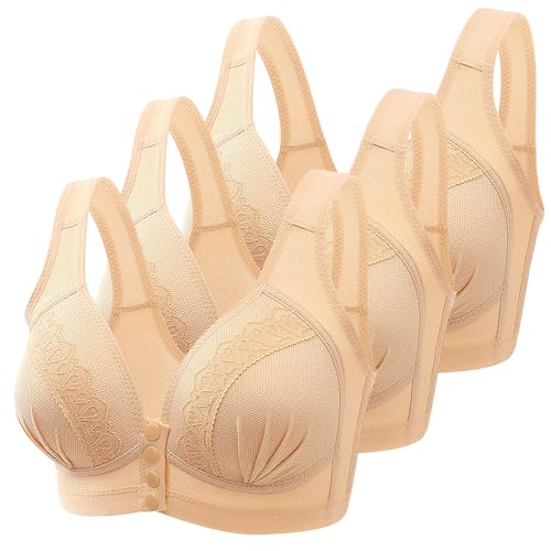 CSKJ Seamless BH BH für große Brust Damen-BHS BH vorne verschließbar Sport Bustier Damen BH ohne bügel Sport Bustier Damen unterwäsche Frauen Damen-BHS von CSKJ