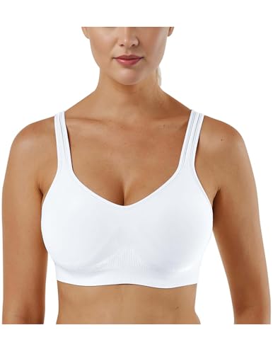 CSKJ Sport BH Damen Einstellbarer Schultergurt Sport Bustier Damen Gepolstert Starker Halt Nahtlose Joggen Yoga Fitness Bra von CSKJ
