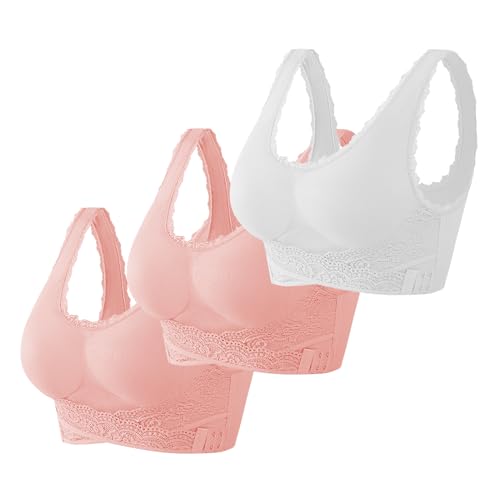 CSKJ Womens Strech Ohne Buegel Push up Yoga Sports BH Bra Top Set Fuer Fitnesstraining Polsterung 3er Pack von CSKJ