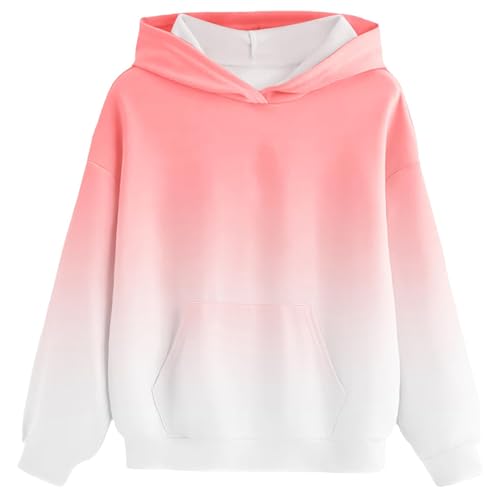 Hoodie Mädchen Sweatshirt Kapuzenpullover mit Taschen Casual Langarmshirts mit Kapuze Batik Kinder Kleidung Kuschel Sweater Mode Hoodie Pullover für 2-14 Jahre Alt Oberteile Tops von CSKJ