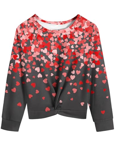 Mädchen Langarmshirts Kinder Tops Farbverlauf Kleidung Batik Sweatshirt Mode Farbblock T-Shirt Bedrucktes Bekleidung Loose Lässig Oberteile Classic Basic Long Sleeve Top Baumwolle Langarm Pullover von CSKJ