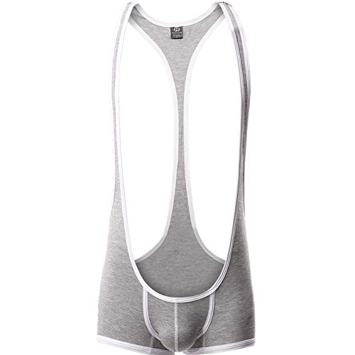 CSMARTE Herren Aufhänger Jockstrap String Schnur Muschel Schutz Dessous Thongs Athletic Fan Briefs, grau, M von CSMARTE