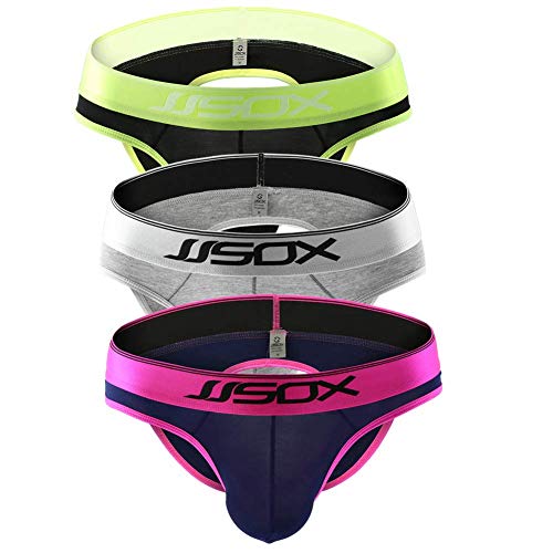 CSMARTE Herren Jockstrap Hot Athletic Supporter Thong Unterwäsche (3er Pack Mix 1, XL), 3er Pack, Mix 1, XL von CSMARTE