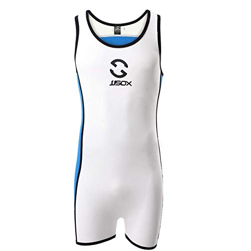 CSMARTE Herren Jockstrap Leotard Wrestling Singlet Bodysuit Bademode Unterwäsche Jumpsuits, Weiß, L, weiß von CSMARTE