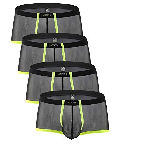 CSMARTE Unterwäsche für Männer – Boxer Slip Stripe Slip Sexy Transparent Trunks, 4. Schwarz., XL CSMARTE Unterwäsche für Männer – Boxer Slip Stripe Slip Sexy Transparent Trunks, 4. Schwarz., XL von CSMARTE