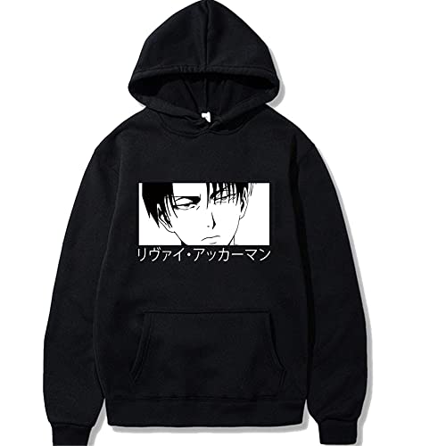 Anime Levi Ackermann Hoodie Scout Legion Eren Yeager Mikasa Ackerman Grafik bedrucktes Pullover-Sweatshirt für Männer Frauen Jugend von CSOCKS