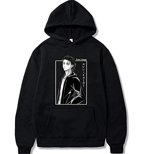 Anime Levi Ackermann Hoodie Scout Legion Eren Yeager Mikasa Ackerman Grafik bedrucktes Pullover-Sweatshirt für Männer Frauen Jugend von CSOCKS