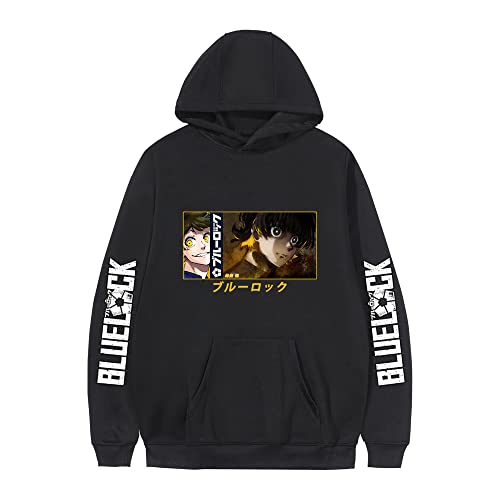 CSOCKS Anime Blue Lock Hoodie Yoichi Isagi Graphics Langarm-Sweatshirt mit Kapuze für Teenager und Erwachsene von CSOCKS