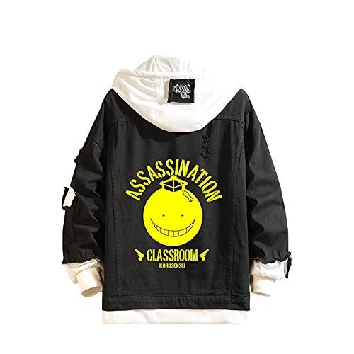 CSOCKS Assassination Classroom Jeansjacke Korosensei Cosplay Kapuzen-Sweatshirt Männer Frauen Mode Lässige Jeansjacke Mantel von CSOCKS