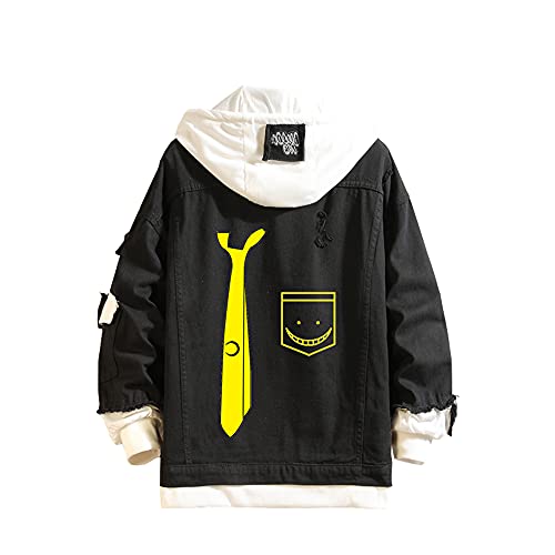 CSOCKS Assassination Classroom Jeansjacke Korosensei Cosplay Kapuzen-Sweatshirt Männer Frauen Mode Lässige Jeansjacke Mantel von CSOCKS