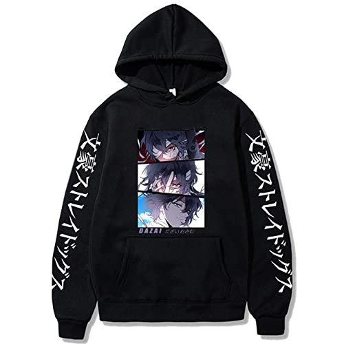 CSOCKS Bungo Stray Dogs Hoodies Pullover Dazai Osamu Nakajima Atsushi Bedrucktes Sweatshirt Männer Frauen Langarm Kapuzenmantel Tops von CSOCKS