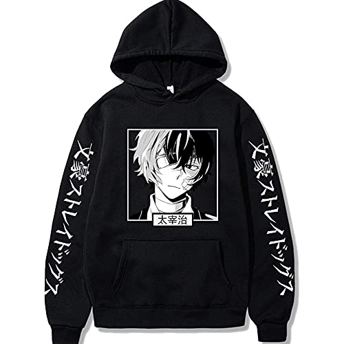 CSOCKS Bungo Stray Dogs Hoodies Pullover Dazai Osamu Nakajima Atsushi Bedrucktes Sweatshirt Männer Frauen Langarm Kapuzenmantel Tops von CSOCKS