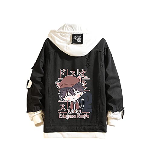 CSOCKS Bungo Stray Dogs Jacke Hoodie Niedliche Anime-Figuren Dazai Osamu Nakajima Atsushi Jeansjacke mit Kapuze Männer Frauen Mode Lässiger Jeansmantel CSOCKS Bungo Stray Dogs Jacke Hoodie Niedliche Anime-Figuren Dazai Osamu Nakajima Atsushi Jeansjacke mit Kapuze Männer Frauen Mode Lässiger Jeansmantel von CSOCKS