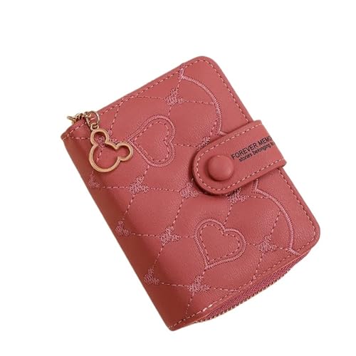 CSSHNL Geldbörsen Damen Mini-Geldbörse mit Maus-Stickerei, Ausweishalter, Mädchen, Geldbörse, modisch, Kurze Geldbörse mit Reißverschluss for Frauen(B) von CSSHNL