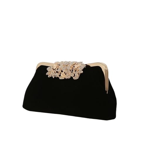 Perlen Clutch Damen Perlen Griff Abend Taschen Retro Elegante Frauen Handtaschen Mode Kupplung Geldbörsen for Bankett(Black) von CSSHNL
