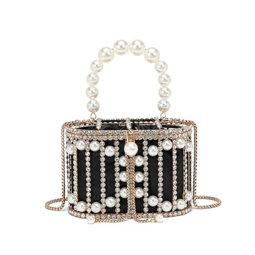 Perlen Clutch Modische Perle verzierte Handtasche Damen Sommer Einzelzimmer Diagonal Birdcage Tasche(Style 5) von CSSHNL