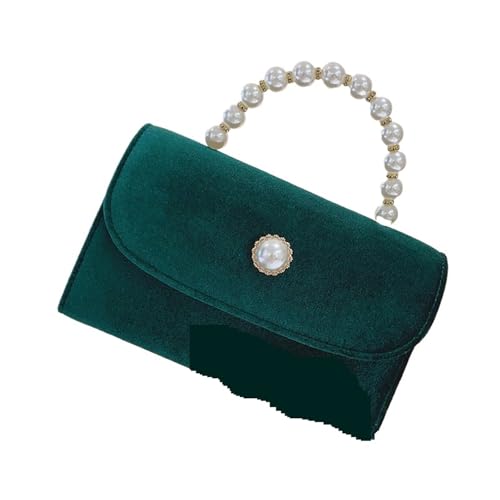 Perlen Clutch Perle Abendtaschen Mode Elegante Vintage Samt Hochzeit Clutch Damen Geldbörse Handtaschen(Green) von CSSHNL