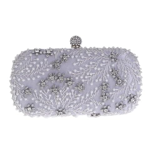 Perlen Clutch Perle Clutch Geldbörse Damen Tasche Kristall Handtasche Stickerei Abend Hochzeit for Braut Schulter(Style 1) von CSSHNL
