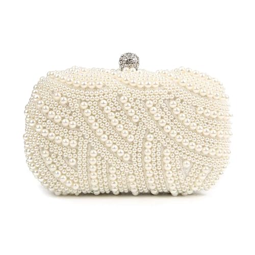Perlen Clutch Perle Clutch Taschen Frauen Geldbörse Damen Weiß Hand Abend for Party Hochzeit Schulter Tasche von CSSHNL