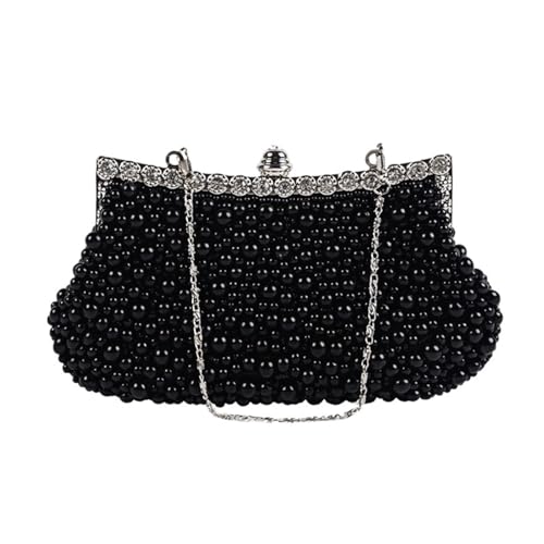 Perlen Clutch Perle Kristall Abend Clutch Lady Elegante Hochzeit Geldbörse Frauen Handtaschen Party Abendessen Taschen(Black) von CSSHNL