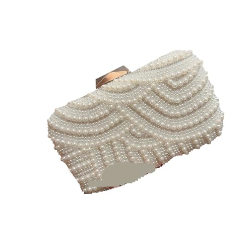 Perlen Clutch Perle Kupplung Taschen Perlen Aushöhlen Metall Kette Schulter Handtaschen Klappe Glitter Strass Party(Style 2) von CSSHNL