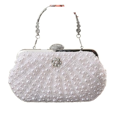 Perlen Clutch Perle Party Handtasche Modedesigner Frauen Abendtaschen Kupplung Geldbörse for Hochzeit(White) von CSSHNL