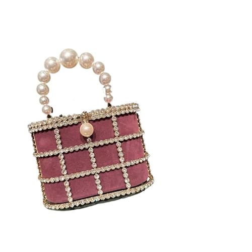 Perlen Clutch Perle Perlen Handtasche Samt Metall Strass Diamanten Abend Tasche Hochzeit Party Kupplung Geldbörse(Color5) von CSSHNL