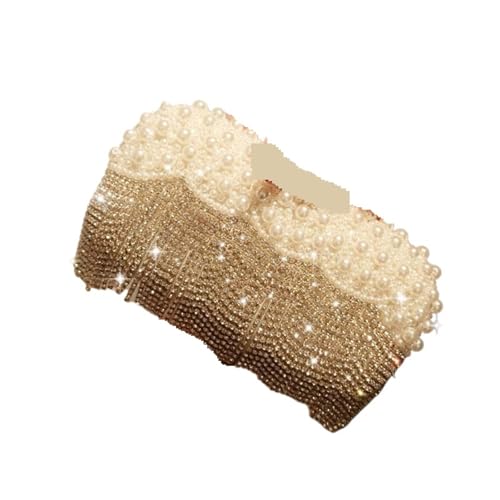 Perlen Clutch Perle Ring Kupplung Handtaschen Frauen Strass Quaste Kupplungen Geldbörse Hochzeit Party Taschen Beutel(Yellow) von CSSHNL