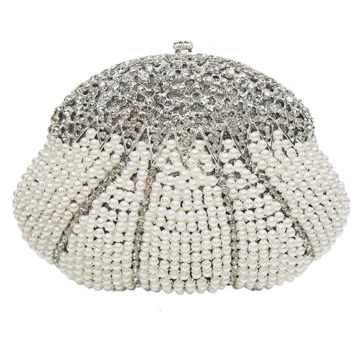 Perlen Clutch Perlen Abend Kristall Tasche Diamant Hochzeit Geldbörse Braut Kupplungen Frauen Schulter Handtaschen Minaudiere(Color02) von CSSHNL