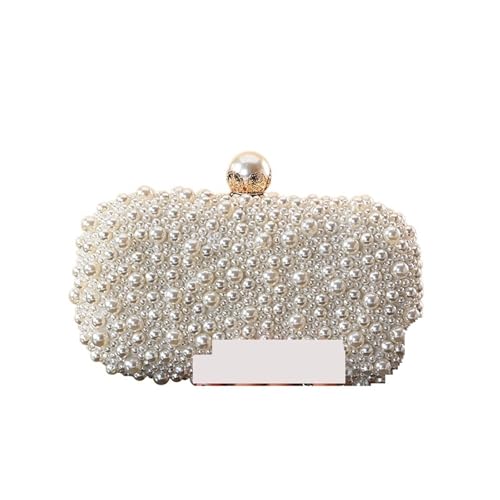 Perlen Clutch Perlen Clutch Bag Handmade Hochzeit Abend Kette Schulter Damen Handtasche for Party(Color 1) von CSSHNL