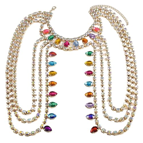 Schulterkette Schal Kette Dame Farbige Strass Legierung frauen Mode Schöne Und Interessante von CSSHNL