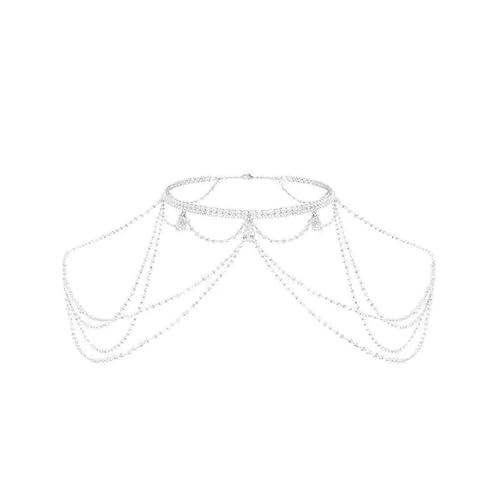 Schulterkette Strass Schulter Kette Halskette for Frauen Mode Silber Farbe Quaste Multilayer Körper Schmuck Schulterkette Strass Schulter Kette Halskette for Frauen Mode Silber Farbe Quaste Multilayer Körper Schmuck von CSSHNL