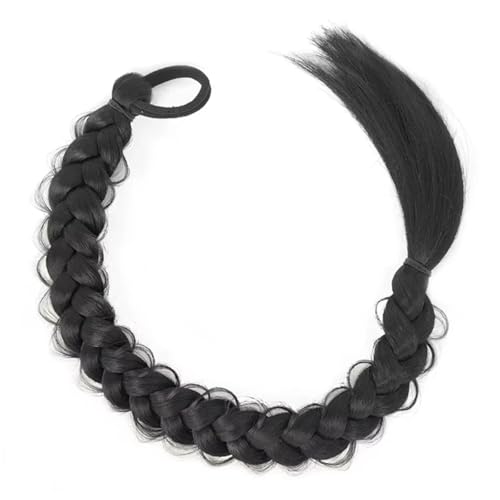 ponytail extension 24 Zoll synthetische lange geflochtene Pferdeschwanz-Haarverlängerungen for Frauen Hochtemperaturfaser(Color 1) von CSSHNL