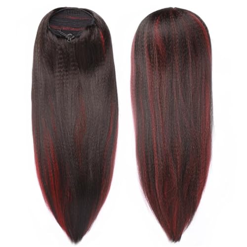 ponytail extension Gerade Pferdeschwanz-Haarverlängerung for Frauen, 76,2 cm lang, mit Kordelzug, verworrener, gerader Pferdeschwanz, Clip-In-Haar(Color 4) von CSSHNL